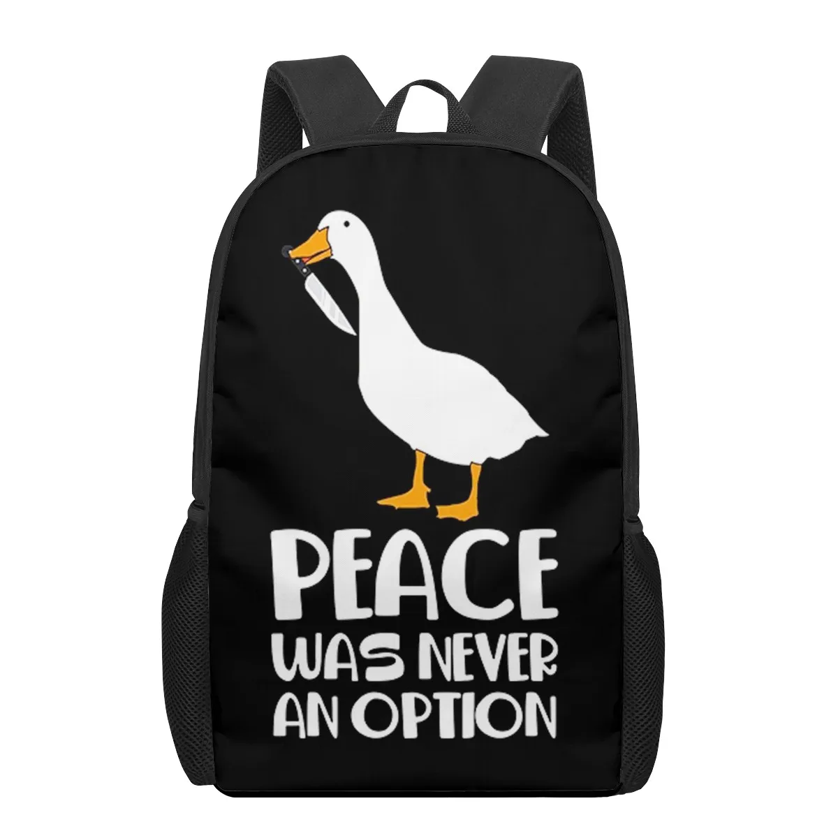 Untitled Goose Game 3D Print School Bags for Boys Girls Primary Students Backpacks Kids Book Bag Satchel Back Pack