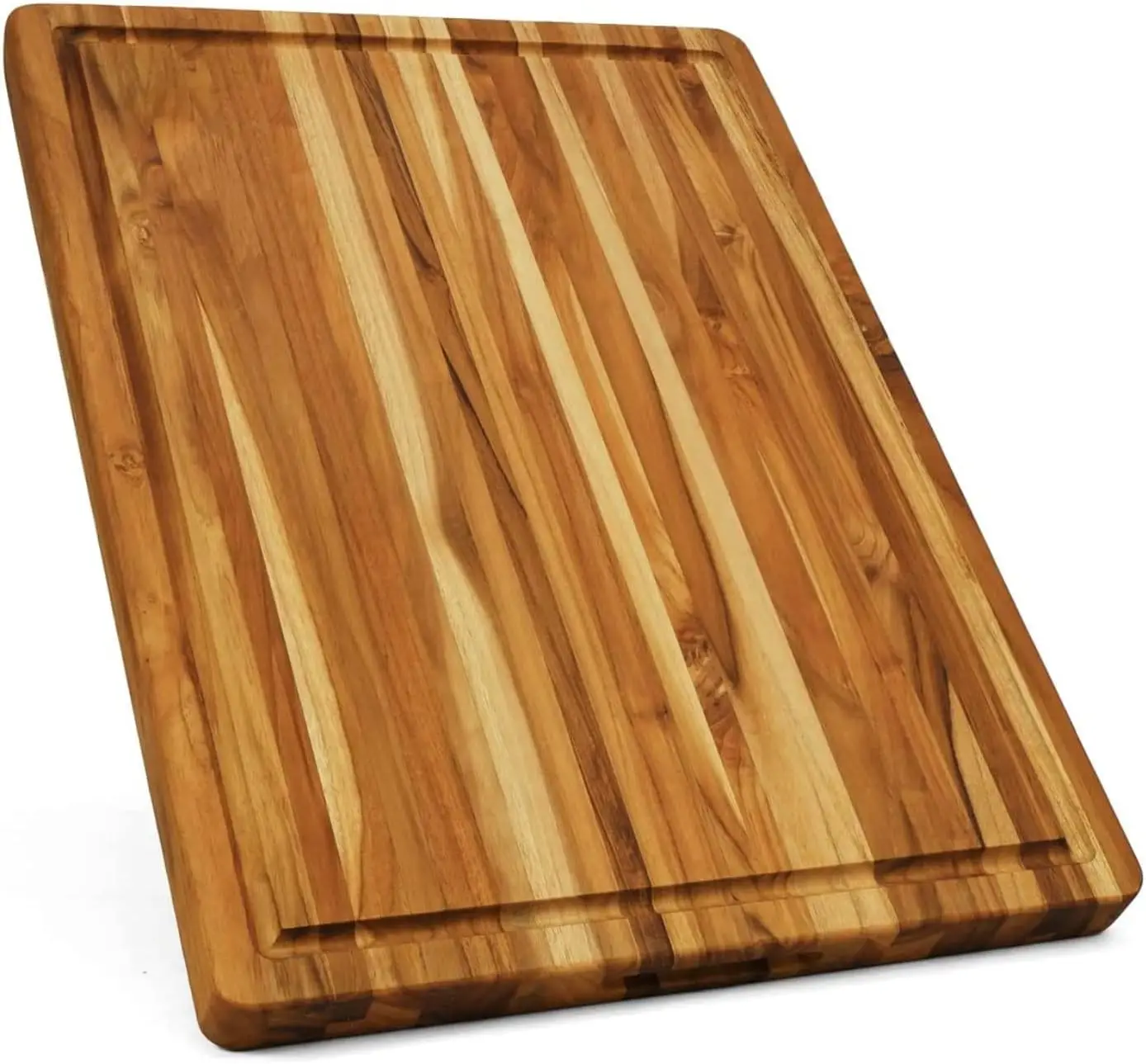 

Teak Wood Cutting Board with Juice Groove Hand Grip, Large Wooden Cutting Boards for Kitchen, Chopping Board Wood