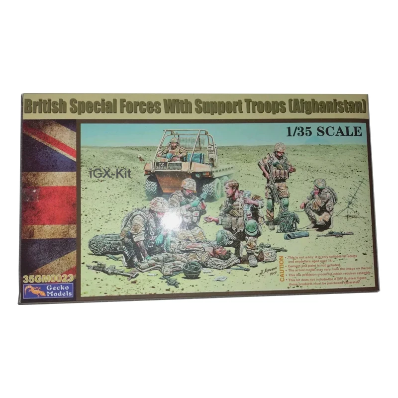 Gecko 35GM0023 1:35 Scale British Special Forces with Support Troops Figures Plastic Building Hobby Craft Assembly Model Kit