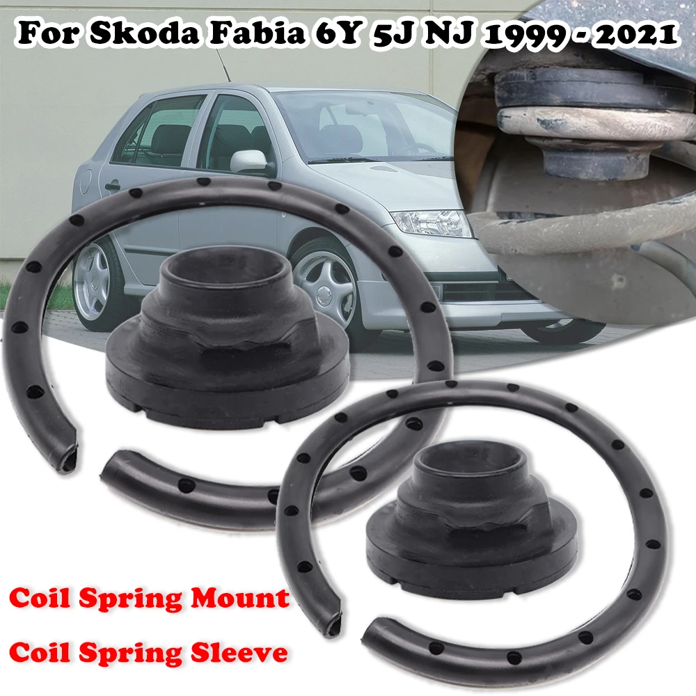 

2Pcs Rear Axle Coil Spring Isolator Mount Plate Shock Absorber Sleeve For Skoda Fabia 6Y 5J NJ 1999- 2021 Top strut mount buffer