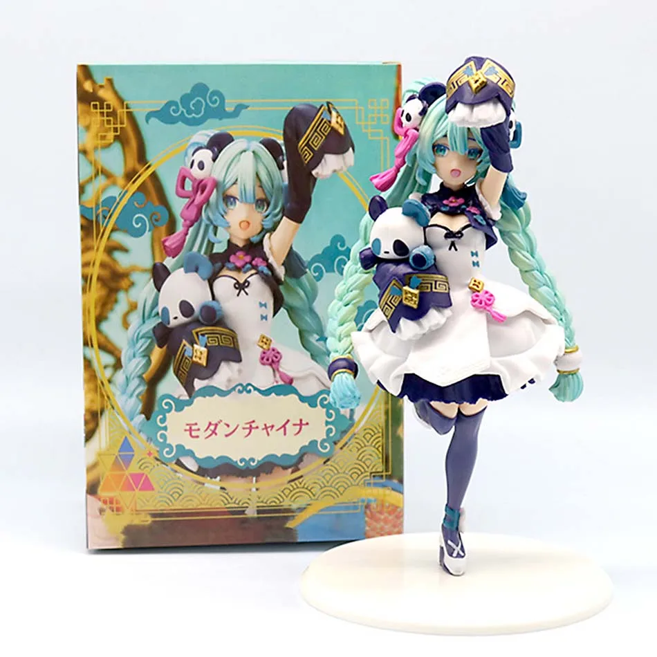 Oryginalna figurka kolekcjonerska Vocaloid Hatsune Miku, 22 cm, anime, kawaii, model lalki, zabawka kolekcjonerska - dostępna od ręki.