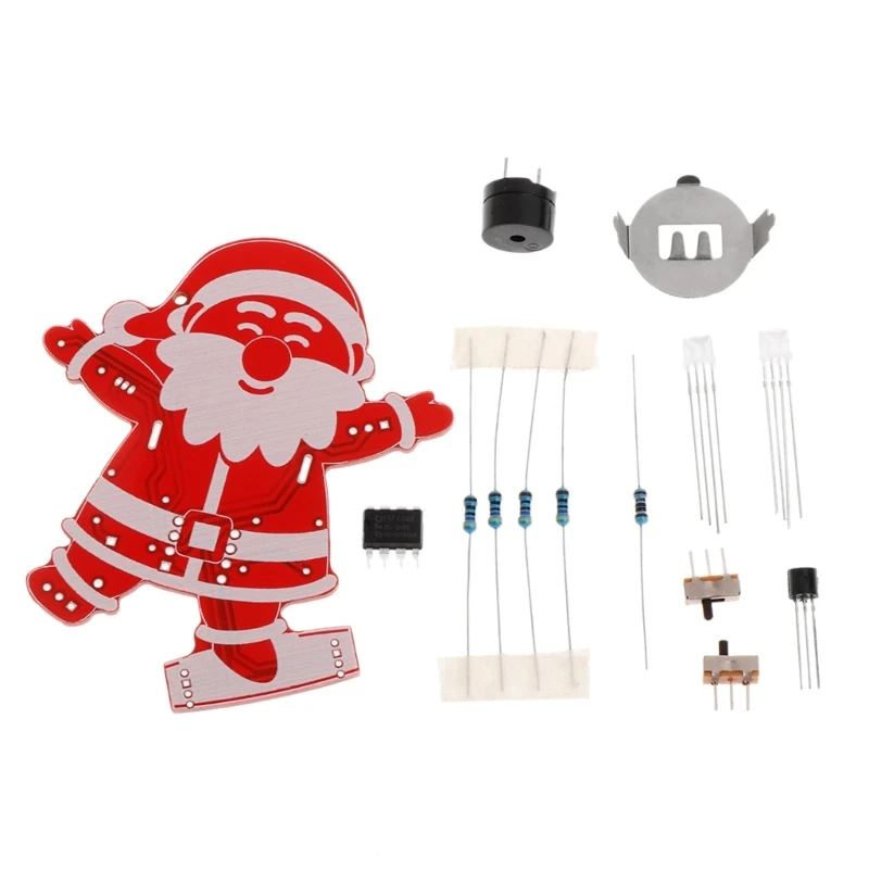 G5T5 LED Santa Music Pendant DIY Christmas Decorations for Creative Keychain Music Kids Birthday Party Decorat