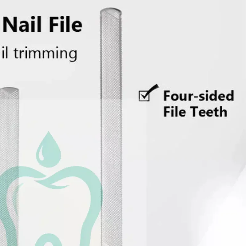 Four-Sided Stainless Steel Nail File Suitable for All Nail Types Durable Tool for Shaping Polishing Home Salon Manicure Pedicure