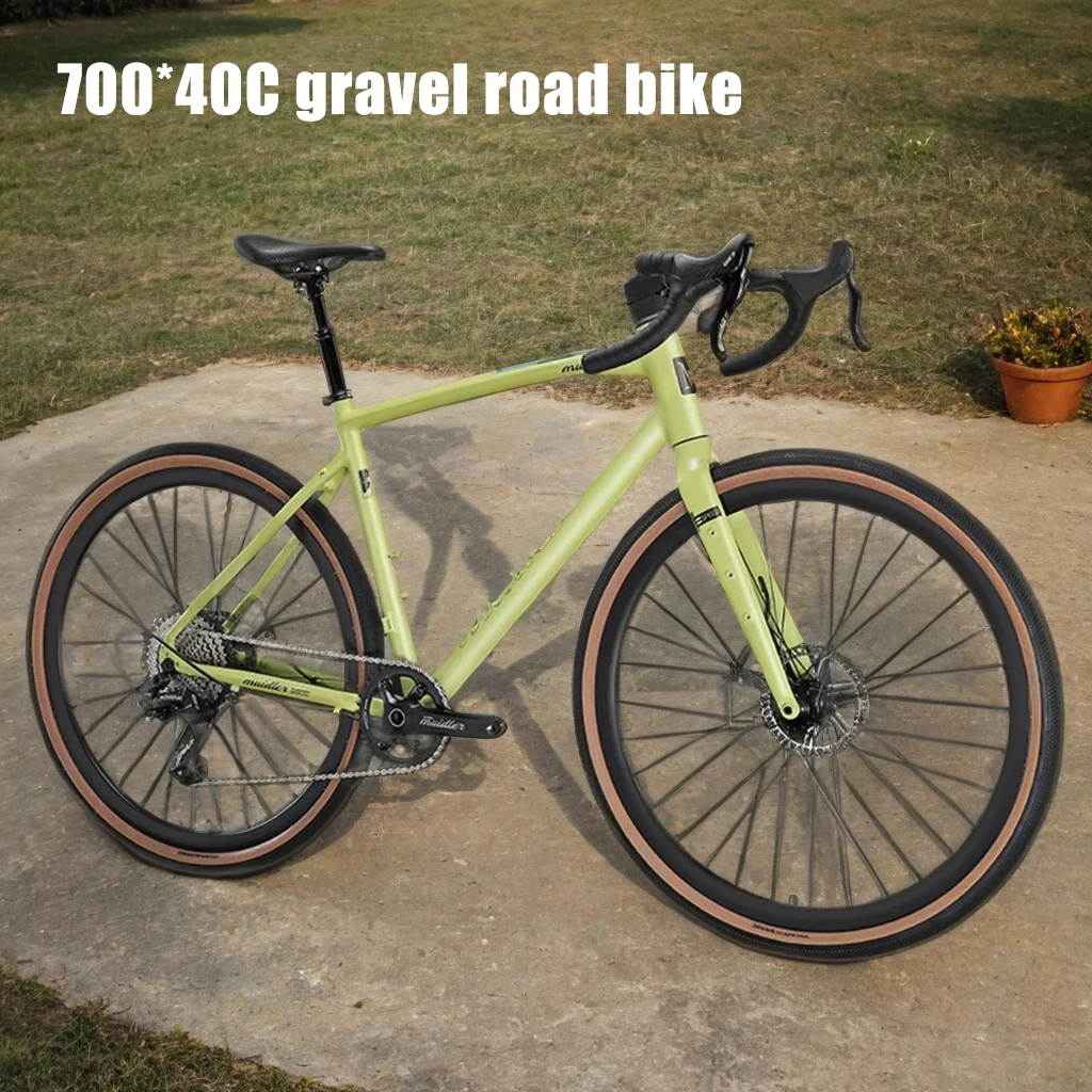 

Drop Bar Gravel Road Bike All Terrain 10 Speed Road Bicycle 6061 Aluminum Alloy Frame bicicleta L/XL Tire 700x40C Gravel Cycling