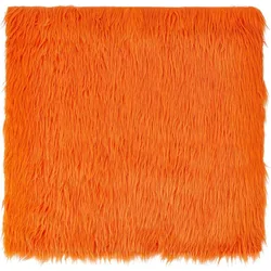 15.75x15.75 Inch Faux Fur Fabric Orange Fur Fabric Fur Ribbon Faux Mohair Fabric Fur Cloth for Cosplay Craft DIY Costumes