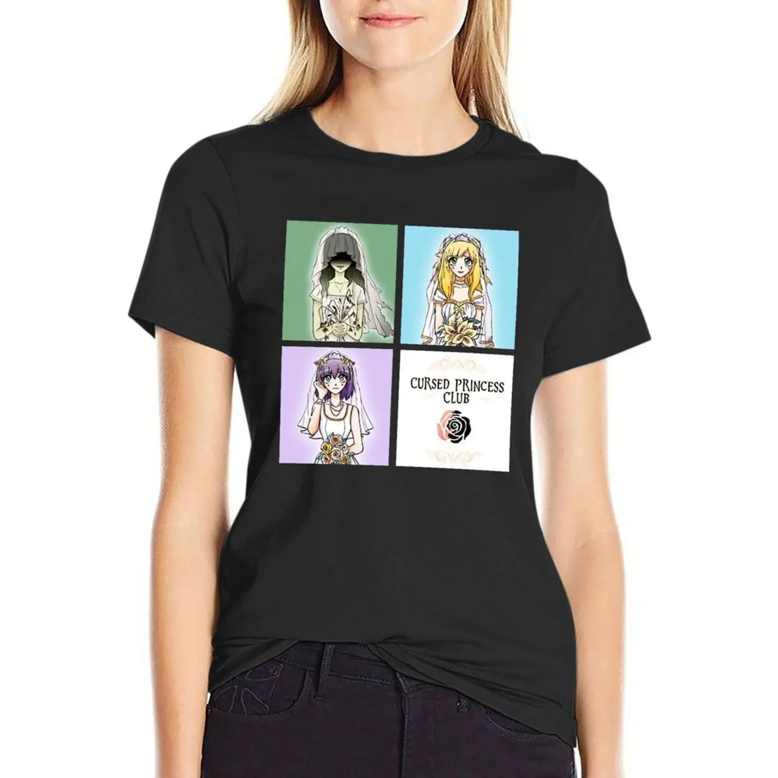 

Cursed Princess Club T-Shirt customizeds Aesthetic clothing korean fashion heavyweights cotton t shirts Women