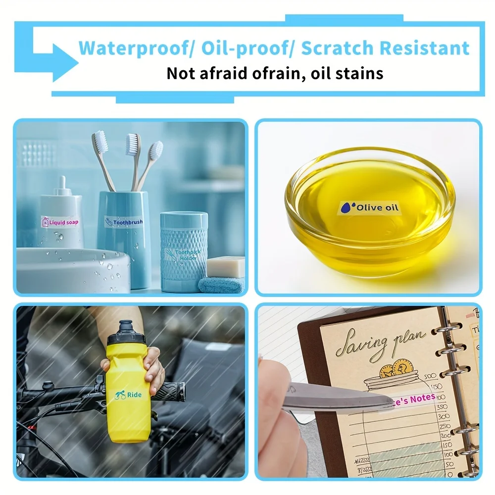 3 قطع لفات ملصقات ملونة شفافة - تناسب D30/D30S/D35/Q30/Q30S/Q31/Q32 عيد الميلاد، السعر/المنتج/الملف/منظمة ملصقات الهدايا