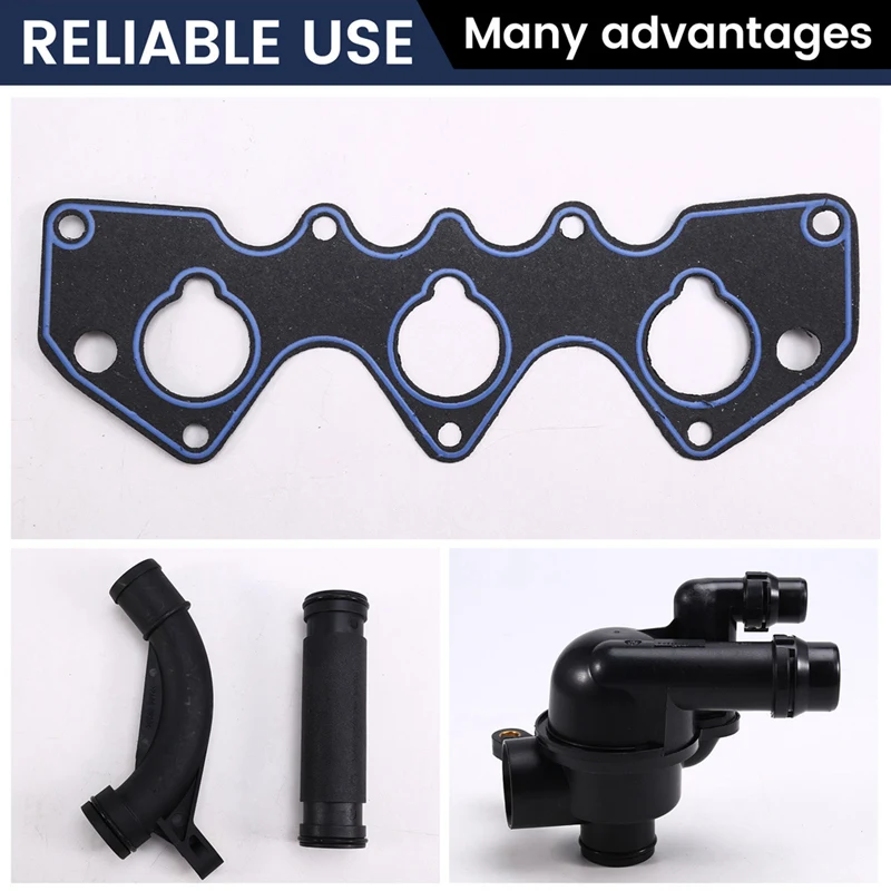 Car Coolant Thermostat Pipe And Elbow Kit For Land Rover Freelander 2002-2005 PEP101970L PEP103580 PEM000030 LKJ100992L