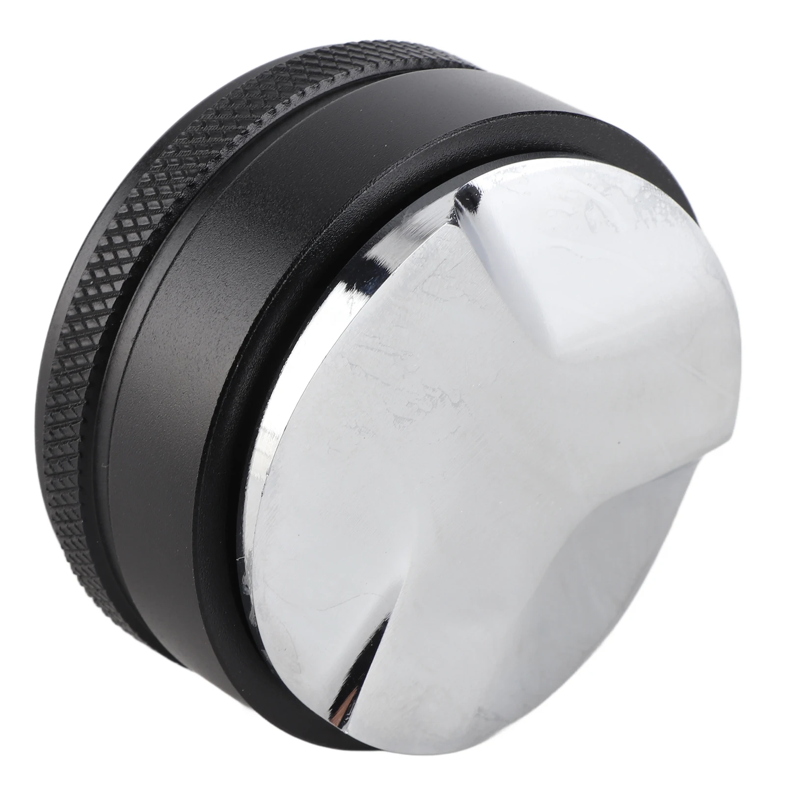 เครื่องกดกาแฟ เครื่องปรับระดับกาแฟ สแตนเลส 2‑in‑1 เครื่องกระจายผงกาแฟ อุปกรณ์เสริมเครื่องชงกาแฟ สีดำ 5.8x3.5 ซม.