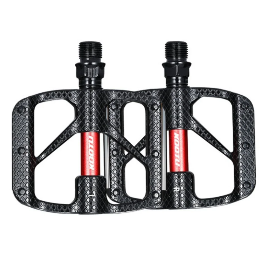 Universal Bicycle Pedals Aluminum Mountain Bike Pedals 9/16 with Safety Reflectors
