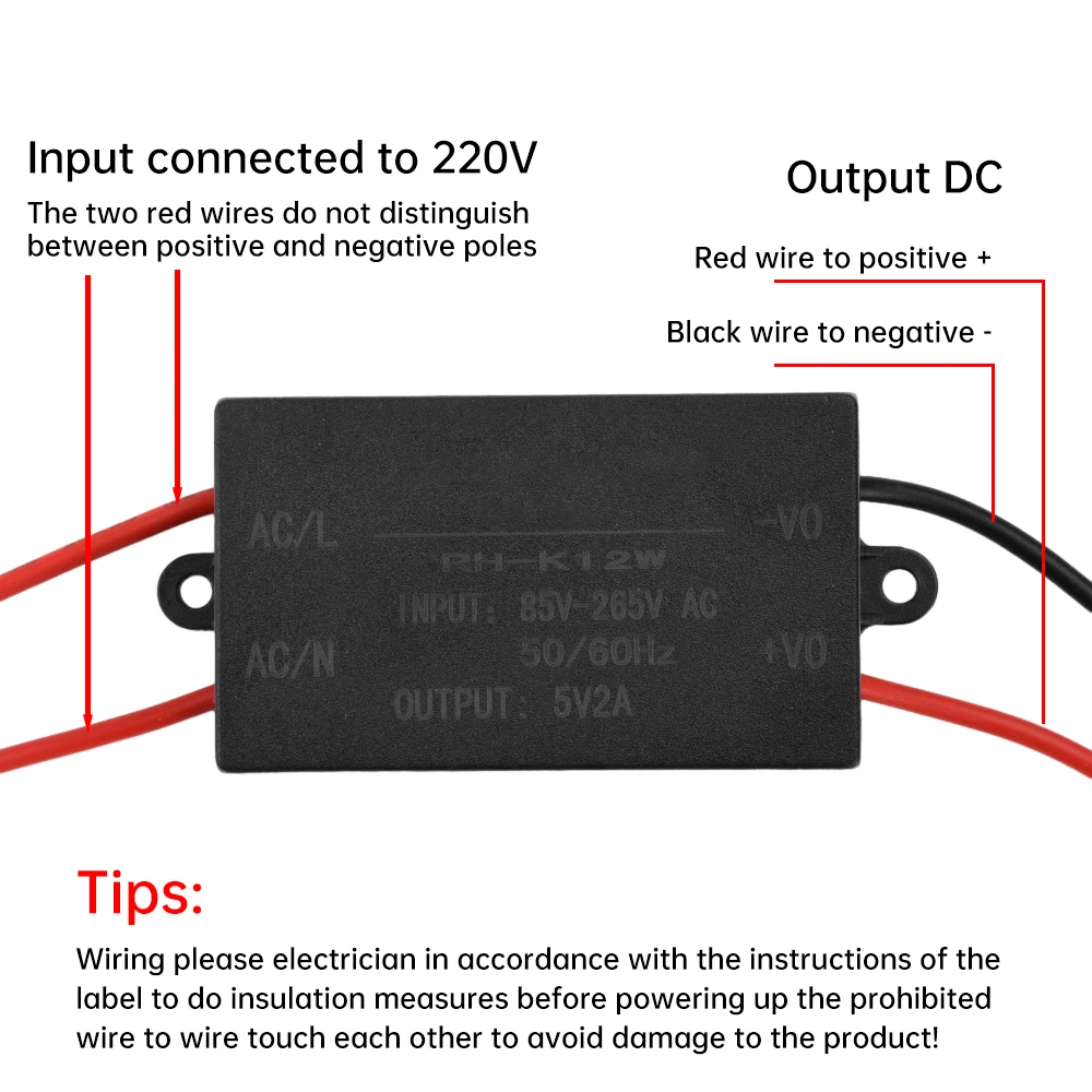 DC Switching Power Supply AC/DC 110V 220V To DC 5V 2A/ 12V 1A Buck Voltage Regulator Voltage Inverter Module