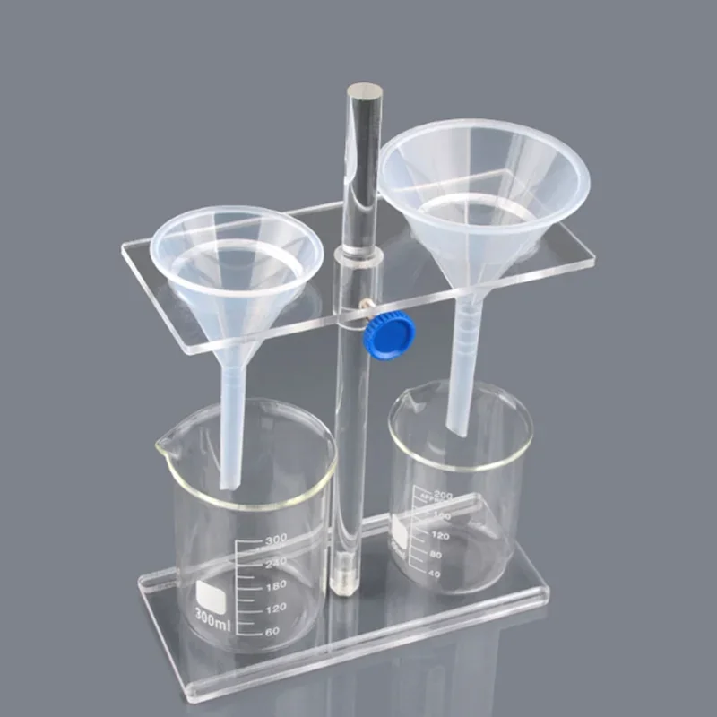 1Pcs Organic Glass Funnel Stand PMMA Support Rack Lab Supplies with 2holes or 4holes Pore Size 35mm