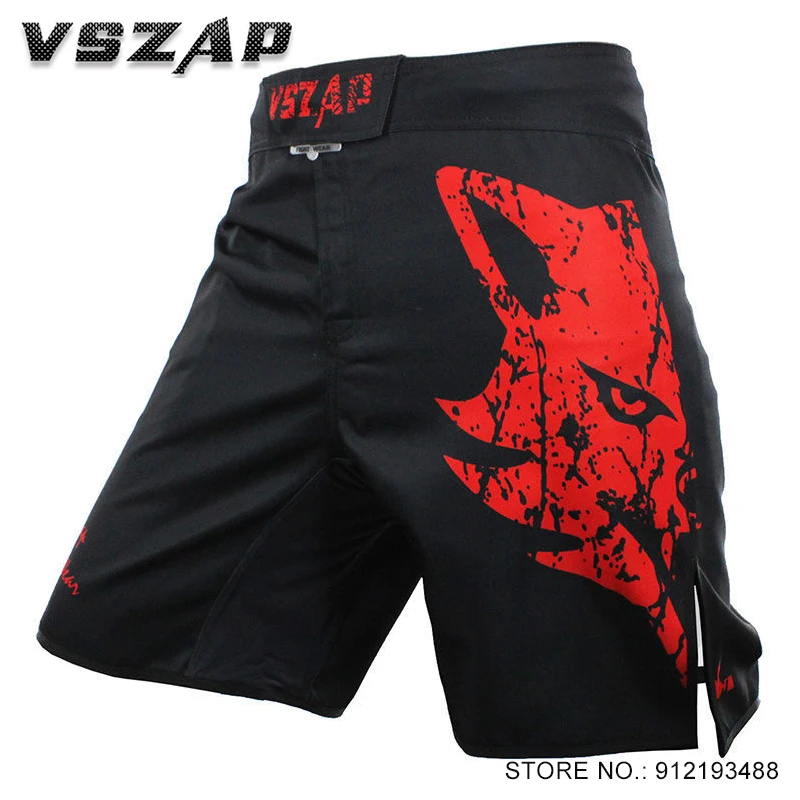 MMA Athletic Cage Fighter Shorts Vszap Grappling BJJ Jiu Jitsu Training Shorts Men's Boxing Shorts Gym Boxer Kickboxing Trunks