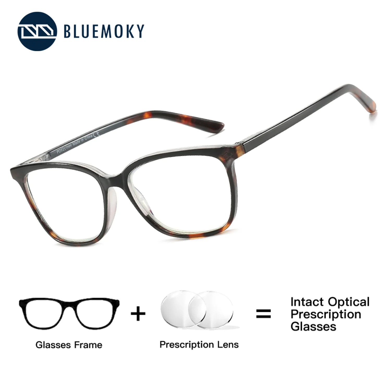 

BLUEMOKY пластиковые квадратные очки по рецепту для мужчин и женщин, прогрессивные очки для близорукости, анти-синий свет, оптические фотохромные очки