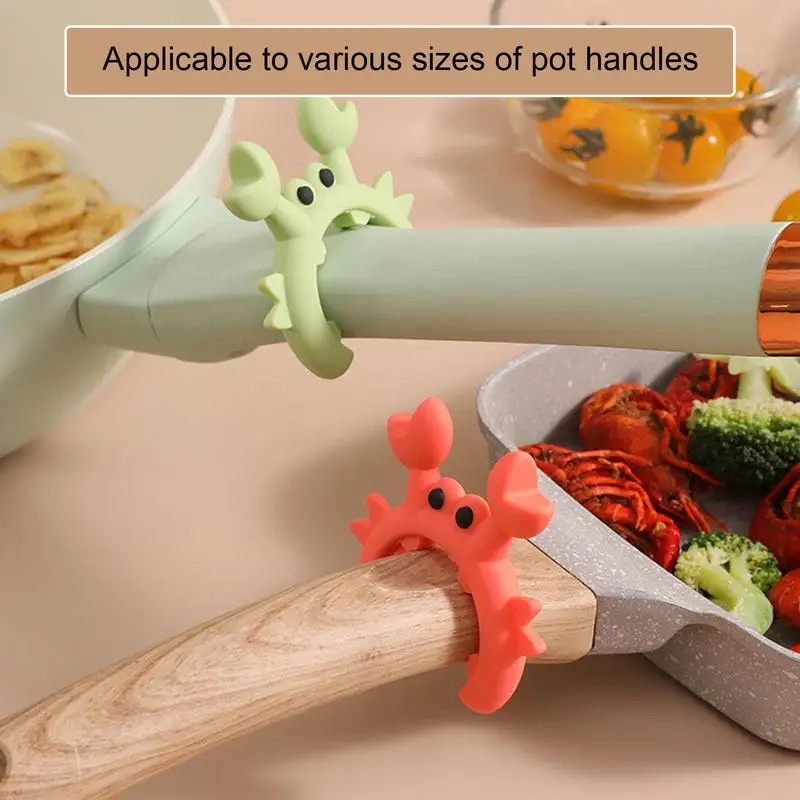 Utensil Rest Crab Shaped Silicone Utensil Rest Countertop Ladle Holder Anti-Overflow Stove Top Spatula Holder Kitchen Gadget