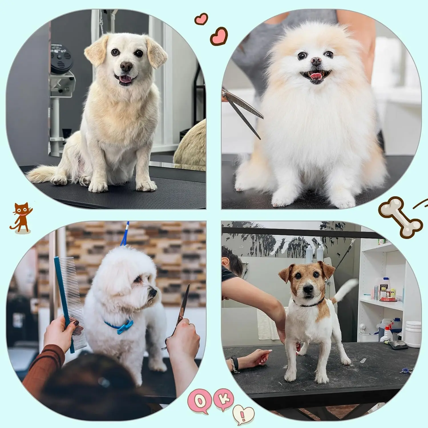 Adjustable Heavy Duty 50" Electric X-Lift Hydraulic Dog Grooming Table with Tool Organizer, Jack Type, Pet Grooming Station