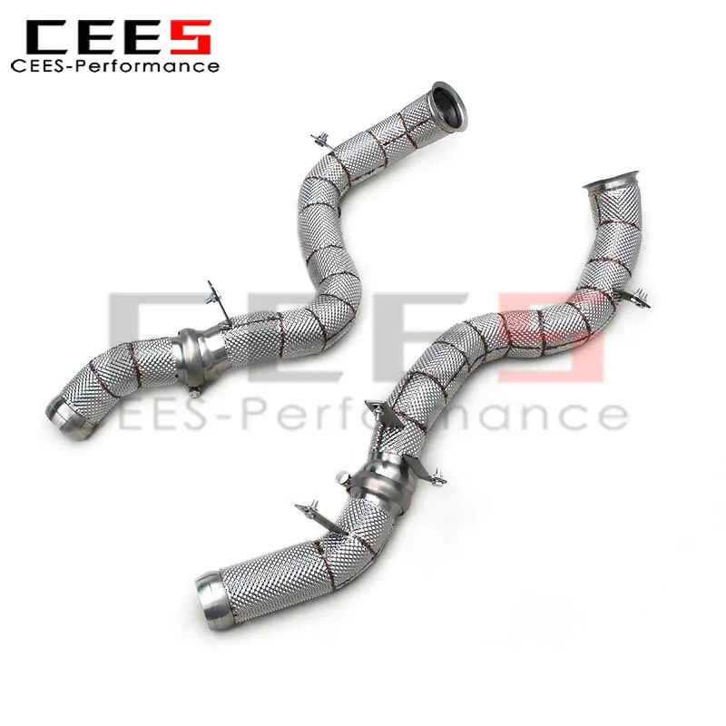 

CEES Header Downpipe for Mercedes-Benz M177 GLS63 AMG 4.0TT 2019-2024 Free Flow SUS304 Stainless Steel Sport Car Exhaust System