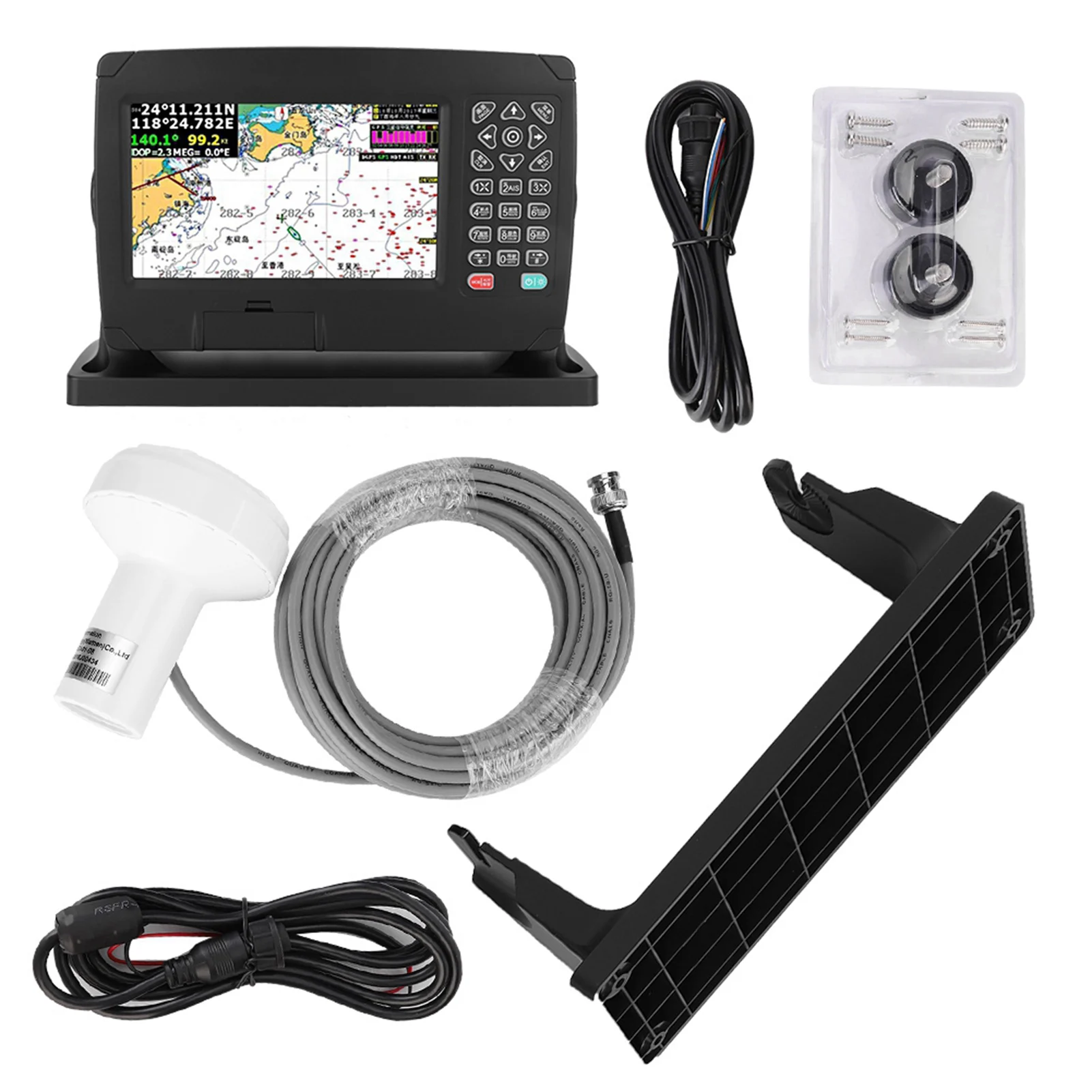 Multi-functional XF‑607 7Inch Color Display Marine Navigator GPS Navigation Locator With Chart Support Multi-language