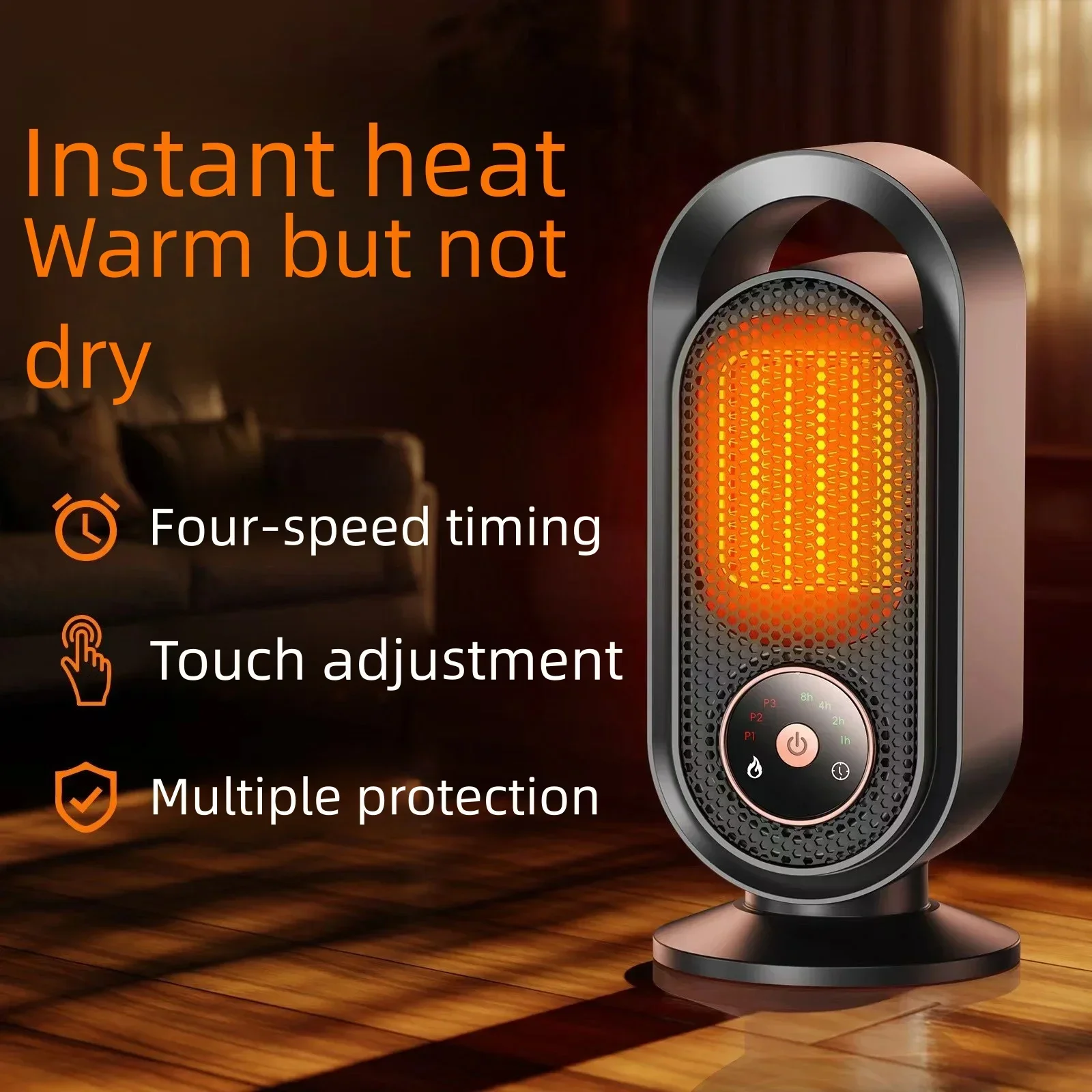 

Household warm air blower, small sun heater, high-power mini compact desk heater, office warm air blower, environmentally friend