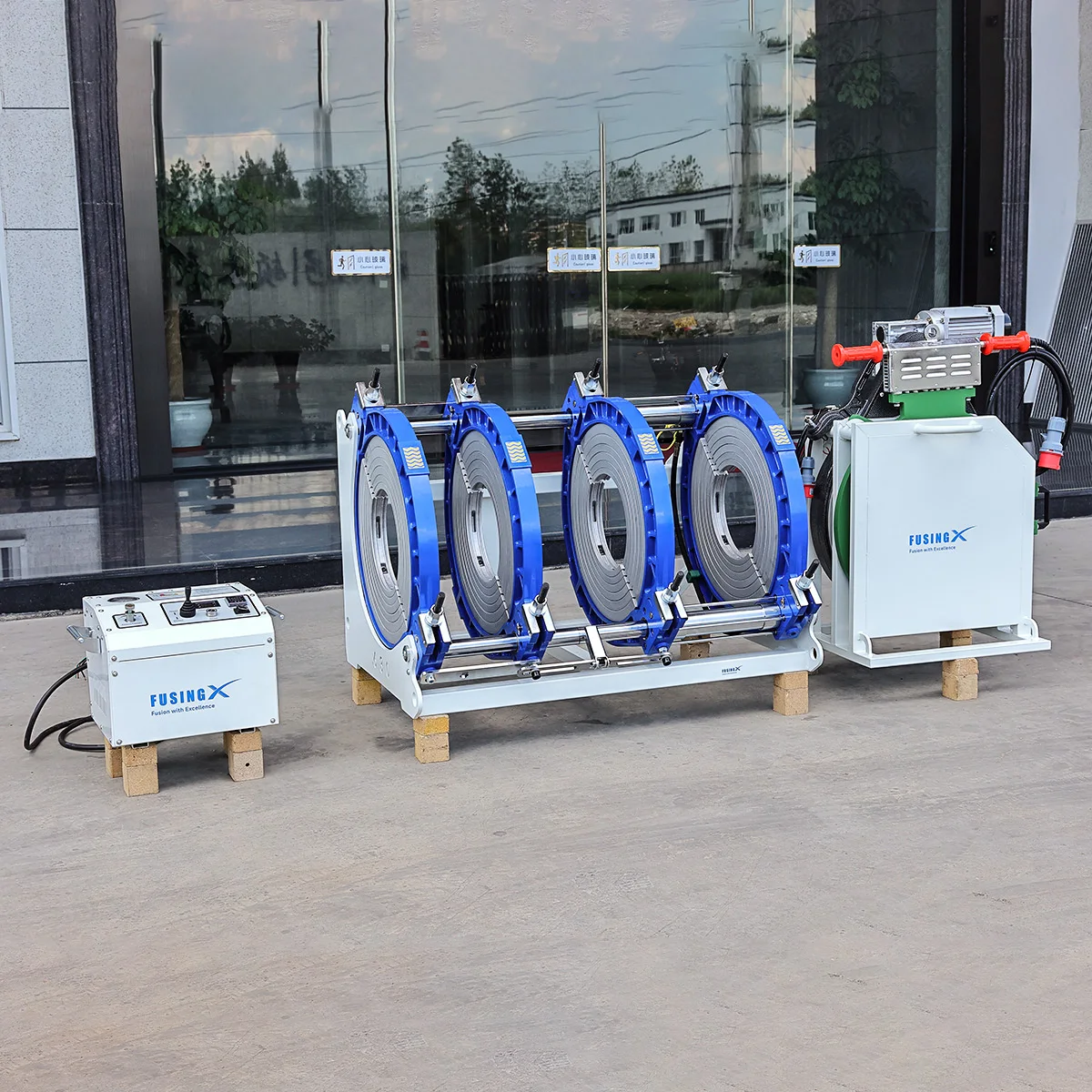 FusingX New 315-630mm HDPE Pipe Jointing Machine Hydraulic Butt Welders High Efficiency Engine Powered 10.1kW 220V/110V 18-Month