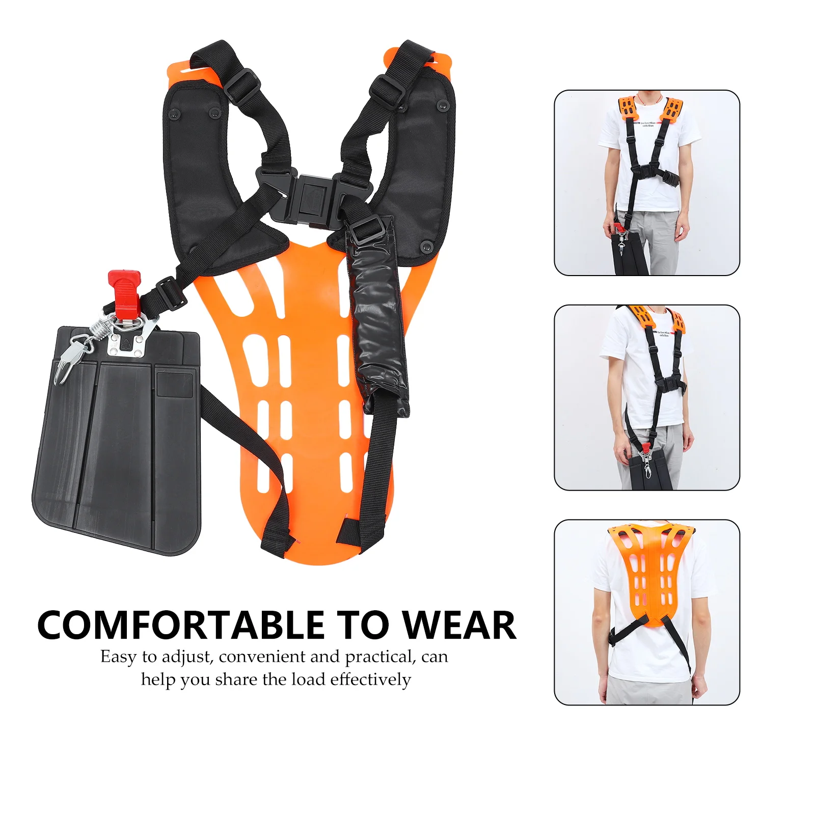 

Lawn Mower Strap Cropper Shoulder Harness Double Adjustable Lightweight Durable Plastic Stainless Steel Cloth Trimmer Belt