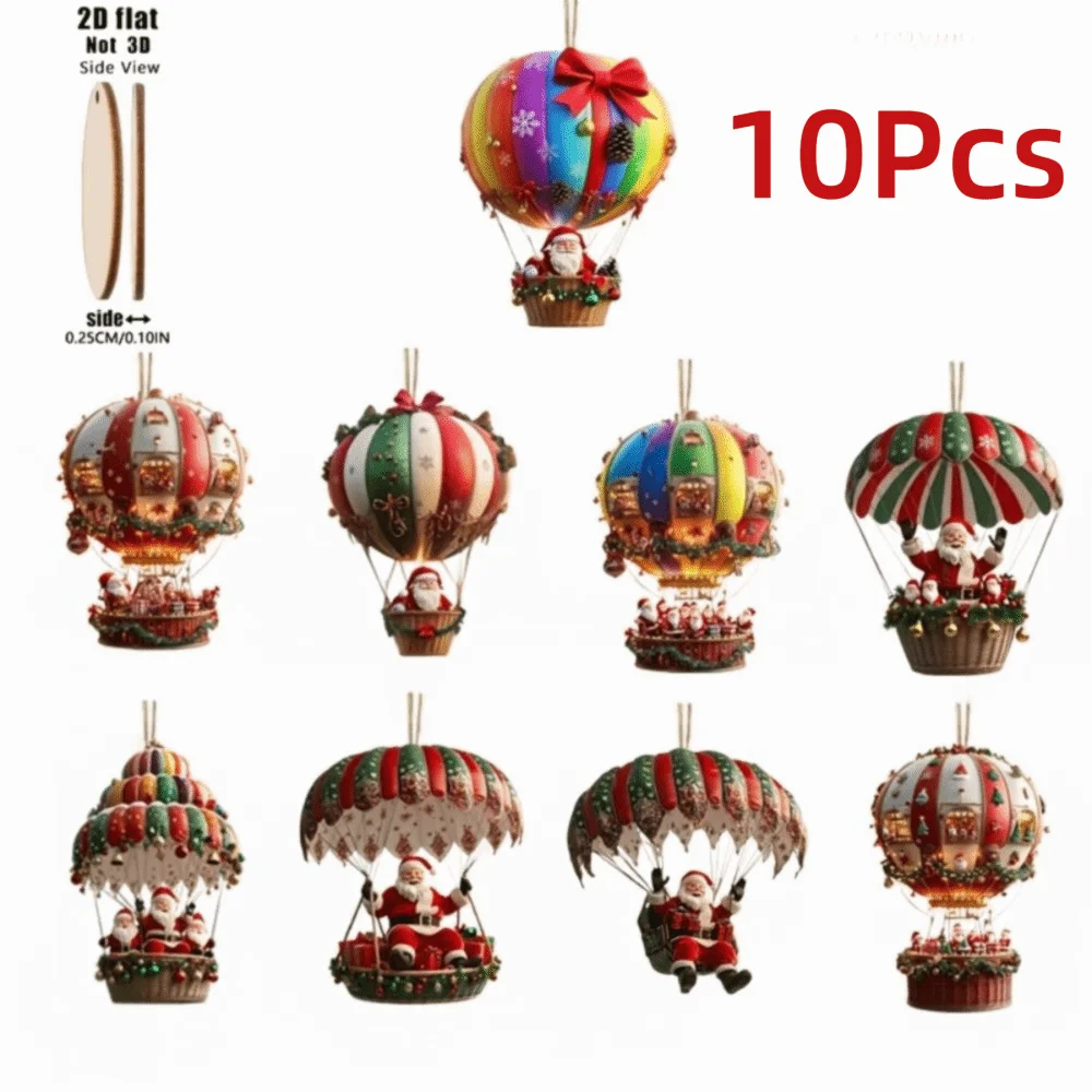 10Pcs Santa Claus Christmas Tree Hanging Portable Handmade Christmas Tree Decor Props Christmas Decor Garden Decorations