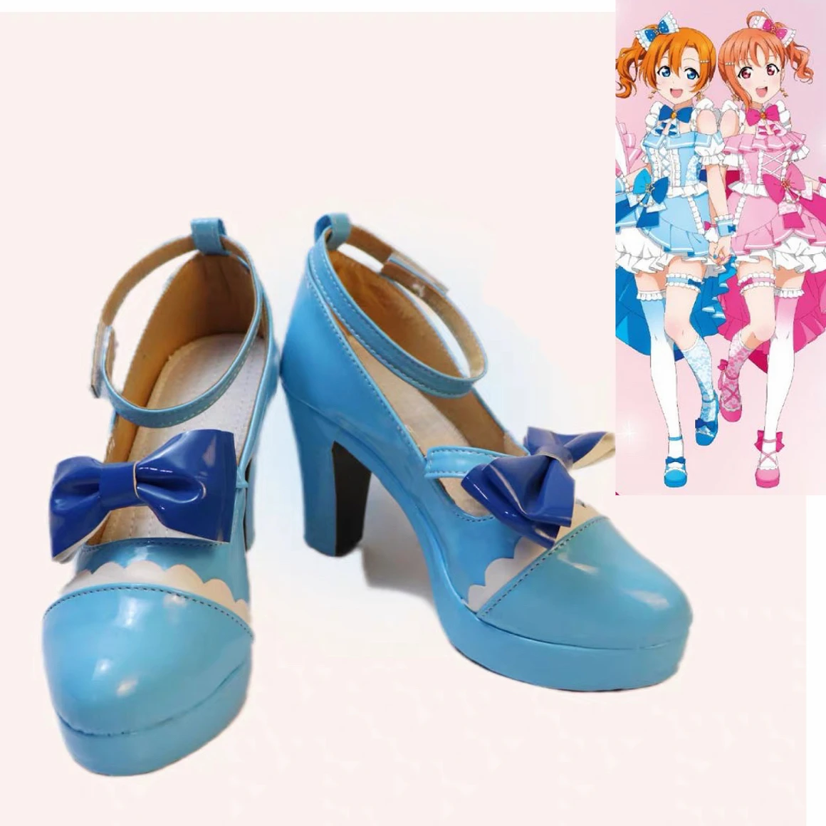 

Love Live Muse Nico Yazawa Sonoda Umi Honoka Kousaka Cosplay Shoes Blue Lolita Shoes Woman Cute Birthday Party