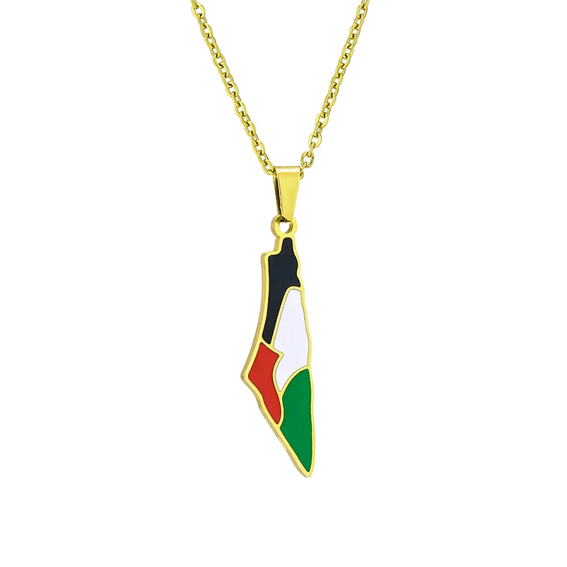 African Symbol Pendant Necklaces Gold Color Jewelry For Women Girls Africa Cultural Chain