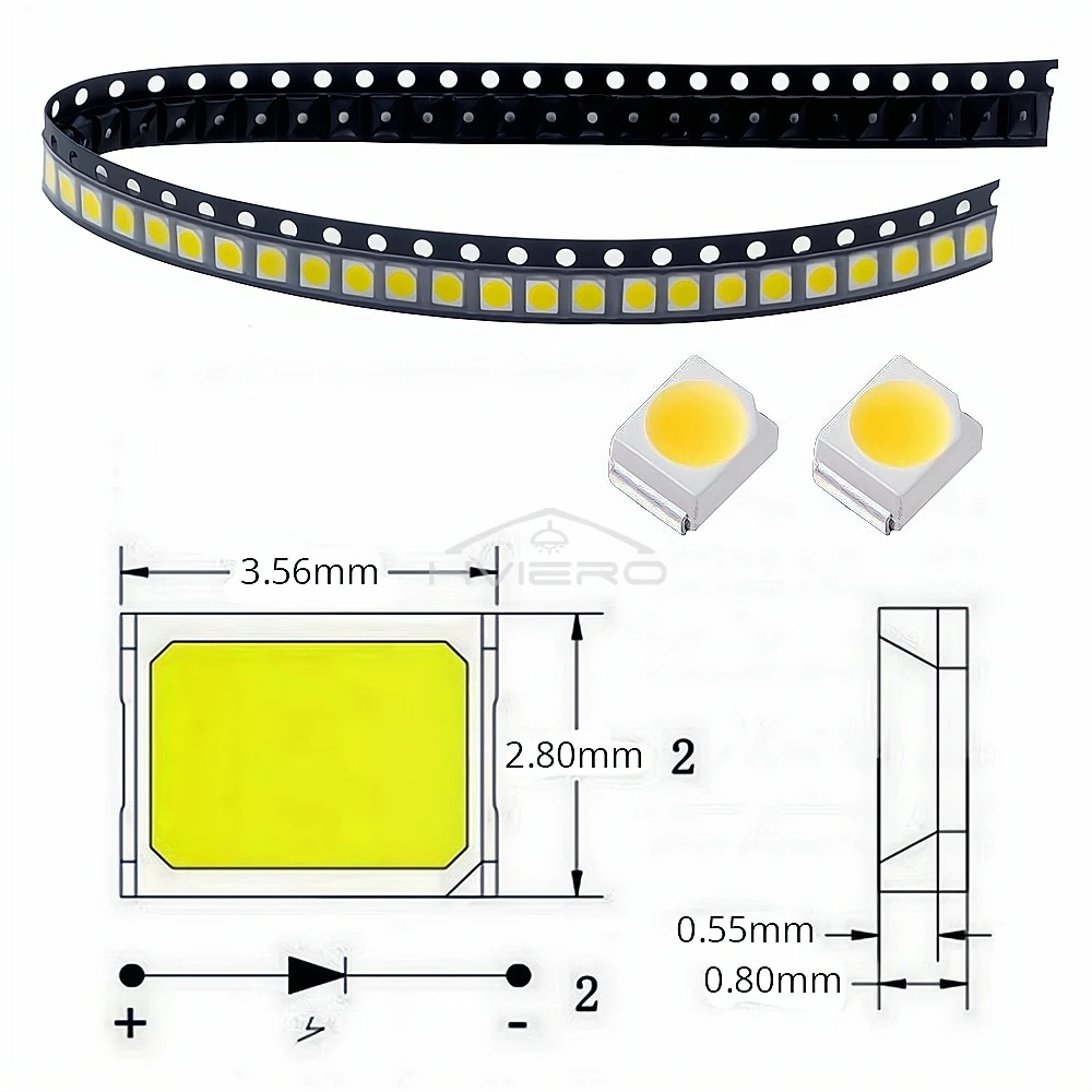 100Pcs 1210 SMT SMD Lamps For Holiday Party Christmas Decorations Atmosphere Bead Highlight Light Emitting Ultra Bright Diodes