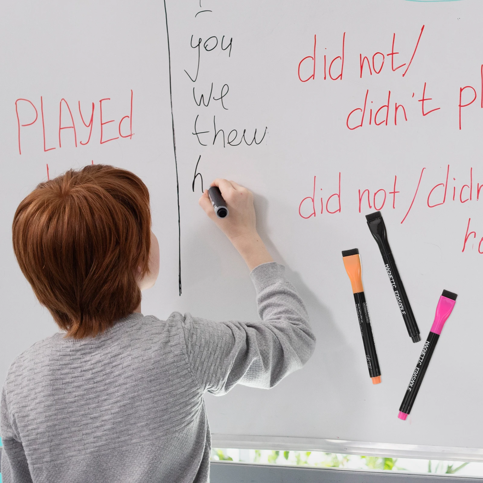 

's Magnetic Whiteboard Pen Fine Dry Erase Markers for Household Pens Chalk Erasable Plastic Makers