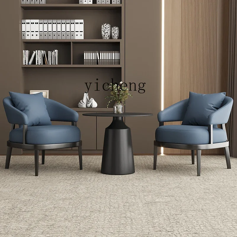 YZ-14 Modern Reception Sofa Chair Single Homestay Leisure One Table Four Chairs Sales Office Negotiate Table And Chair