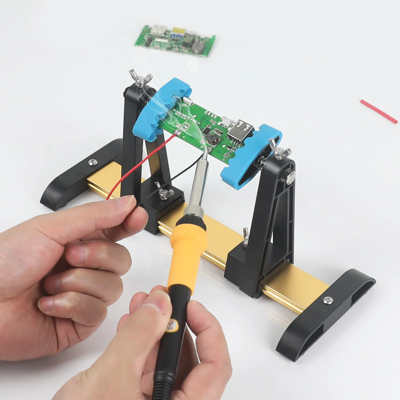 NOWOŚĆ Ruchomy zacisk PCB 360 °   Obrotowy uchwyt do płytek drukowanych Podstawa magnetyczna Trzecia pomocna ręka Mocowanie Narzędzie do lutowania i spawania — zdjęcie 5