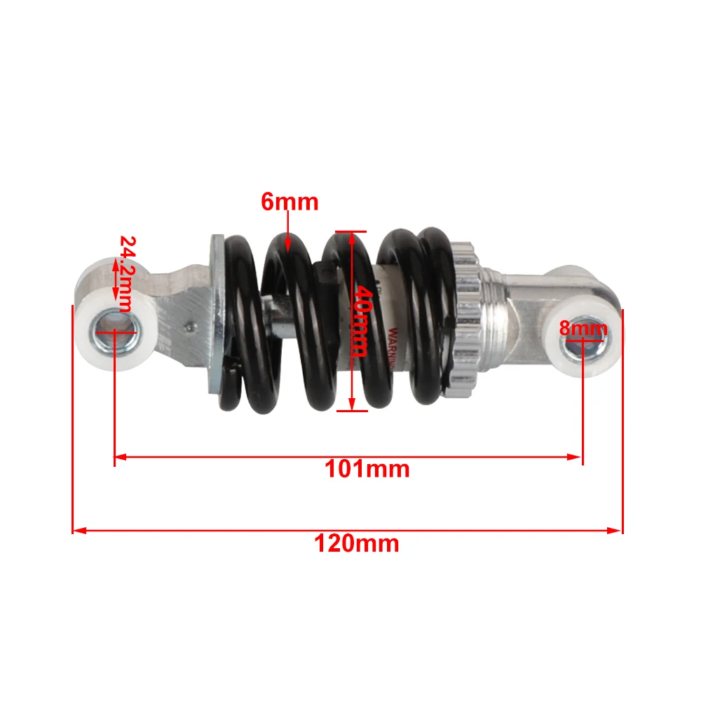 1 Pair 100mm Rear Suspension Shock Adjustable Absorber Spring Shock For Electric Scooter Folding Bike Motorcycle Skate Parts