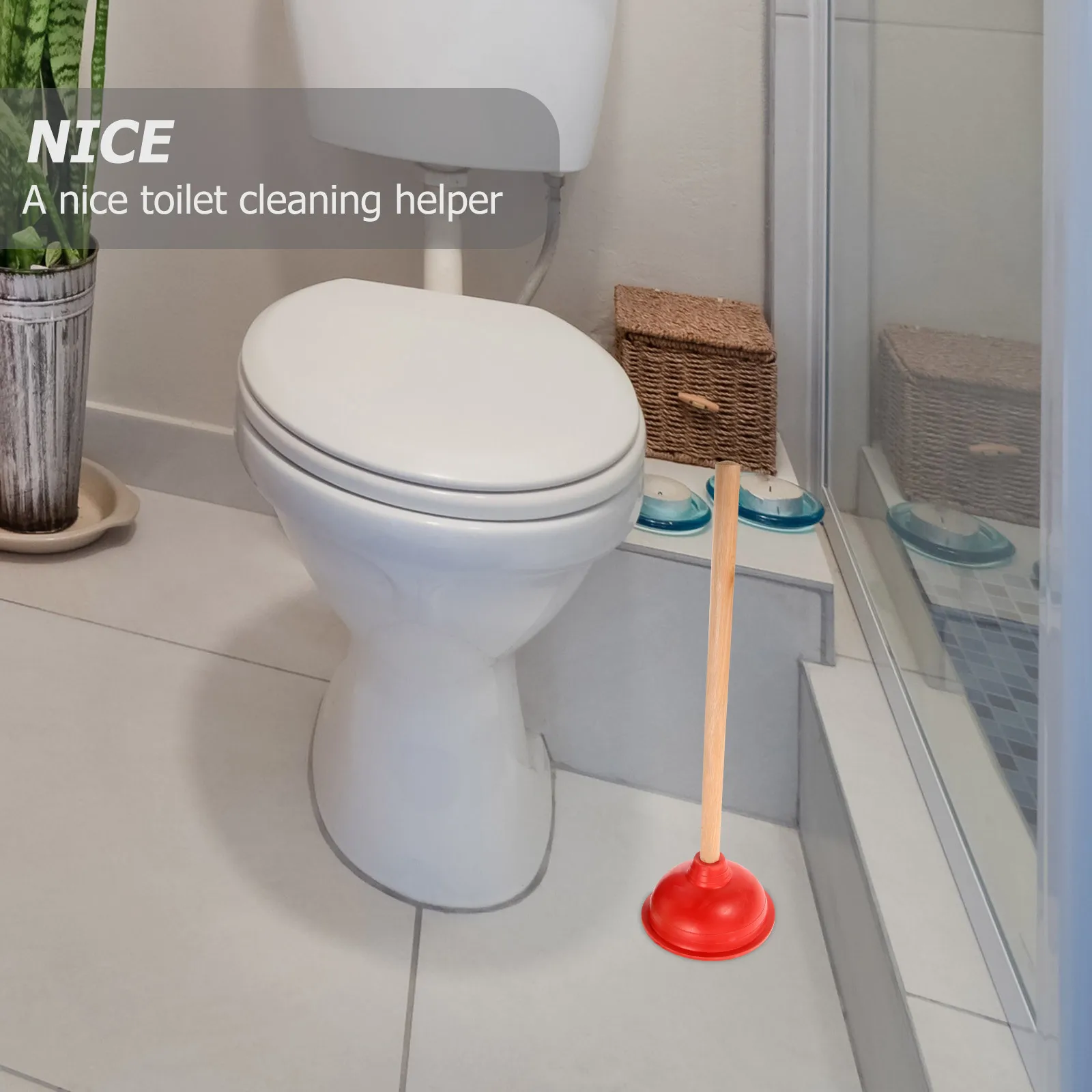 

Toilet Heavy Duty Rubber Drain Bathroom Cleaning Tool Sink Unclogger Toilet Bowl Plunger Anti-Clogging Sanitary Plunger