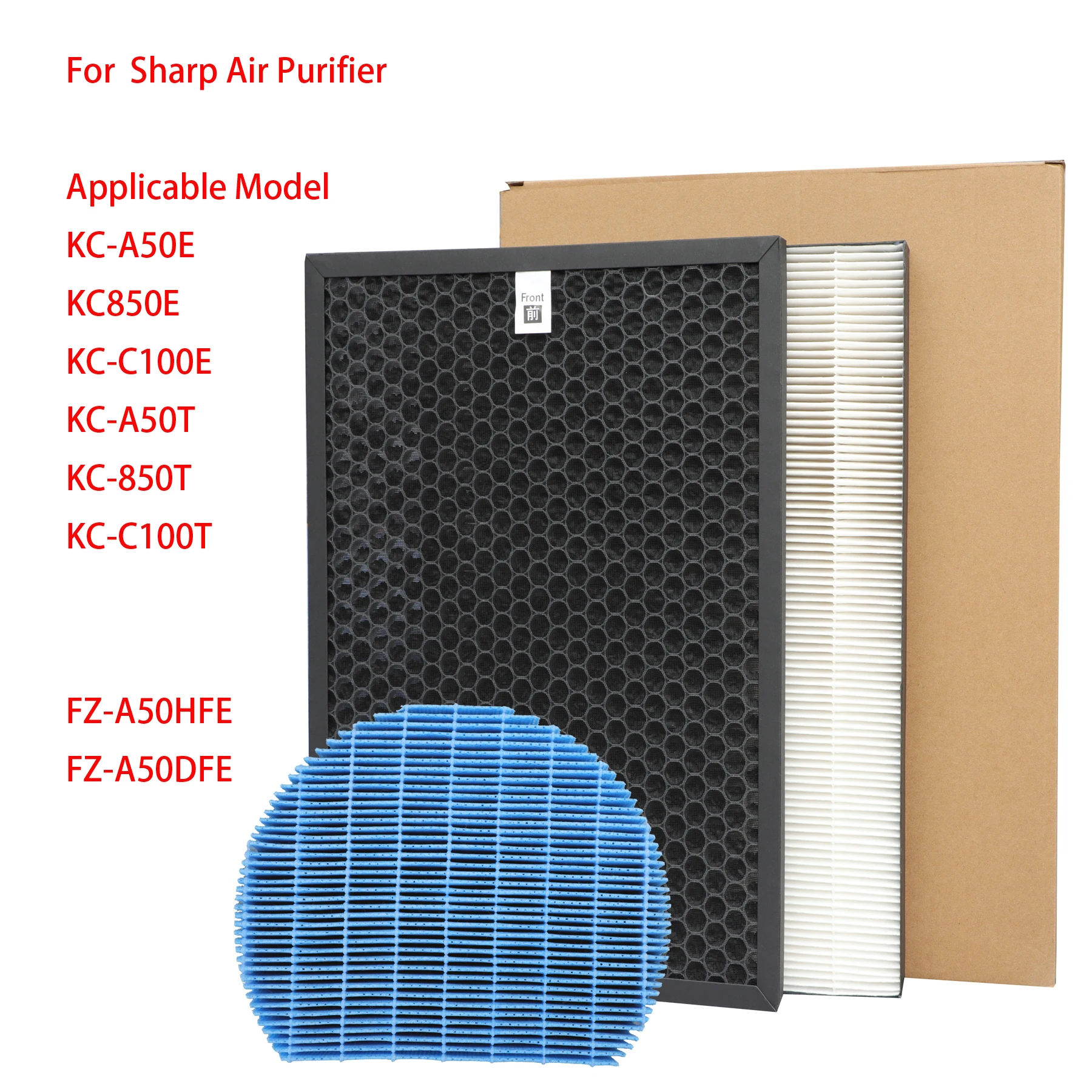 FZ-A50HFE FZ-A50DFE Replacement Air Purifier HEPA Carbon Filter for Sharp KC-A50E KC850E KC-C100E KC-A50T KC-850T KC-A50J-W