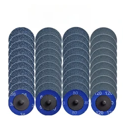 20Pcs 2 Inch Zirconia Quick Change Sanding Discs Roll Lock R-Type Sandpaper Abrasive Disc 50mm 1/4