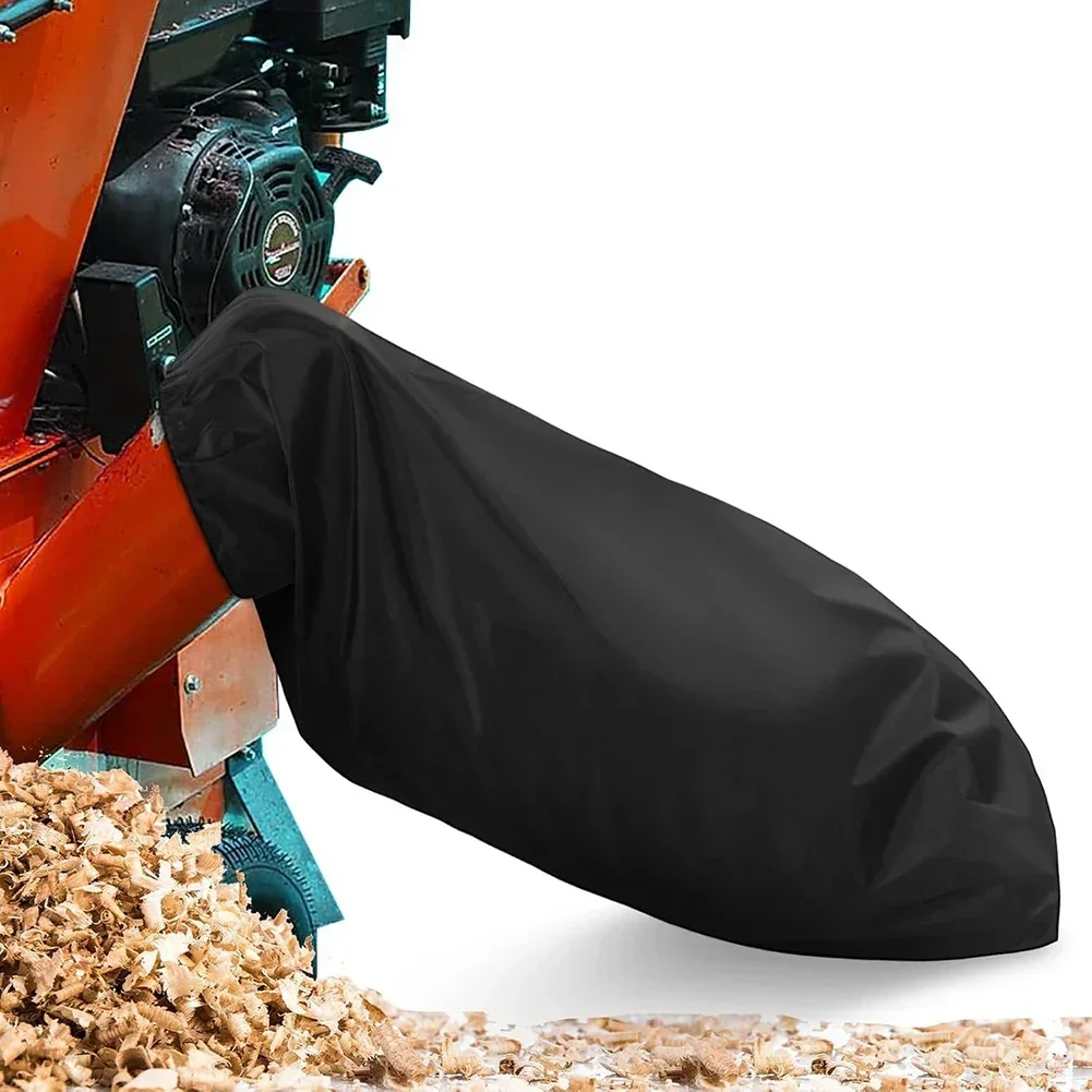 24x48Inch Black Wood Chipper Bag Leaf Shredder Chip Machine Bag Reusable Wood Chipper Bag Easy To Carry Place And Fold