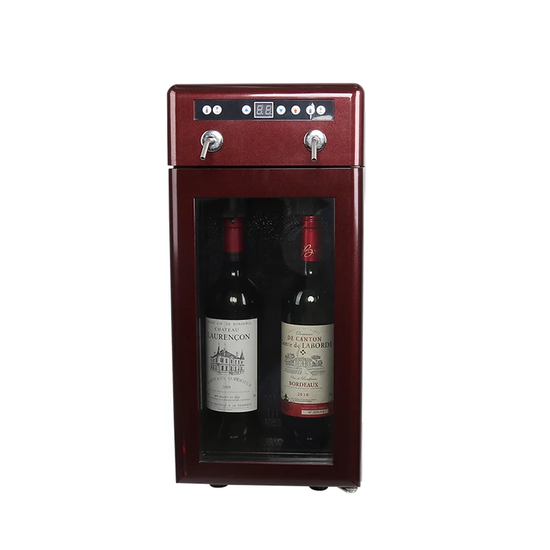 Red color 2 Bottle dispenser for wine mini wine and beverage coolers