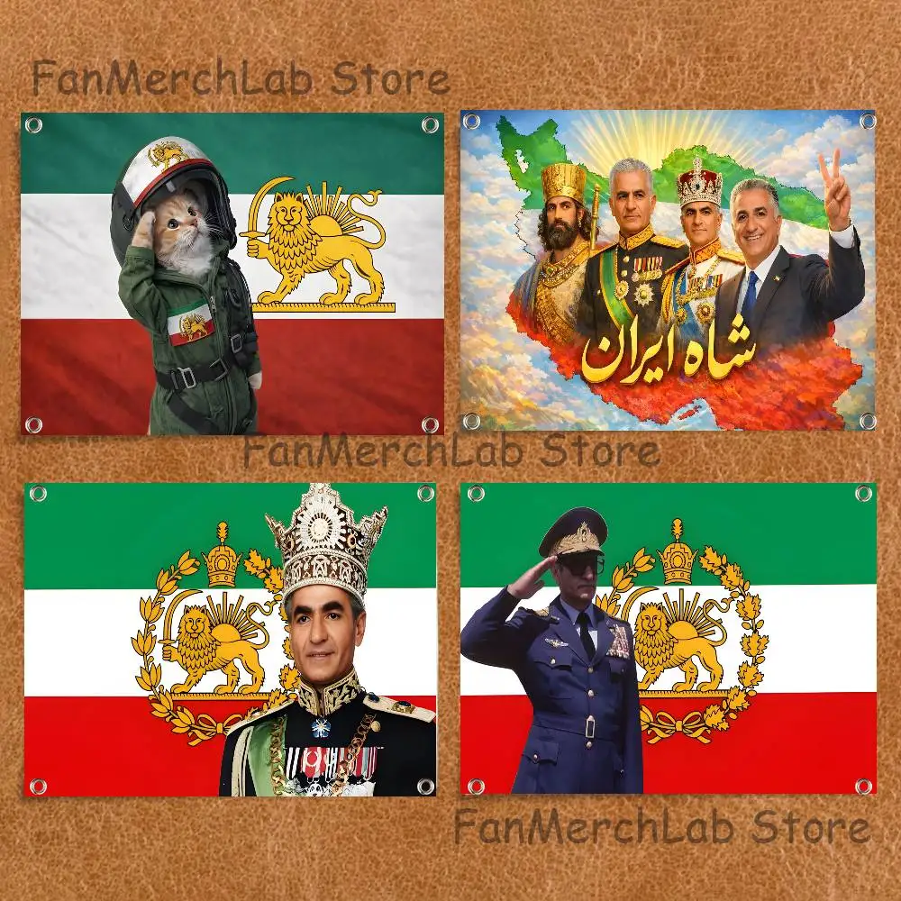 

Historic I-Iran Persian Flag Tapestry Banner For Bedroom Outdoor Living Room Restaurant Bar Wall Decor Party