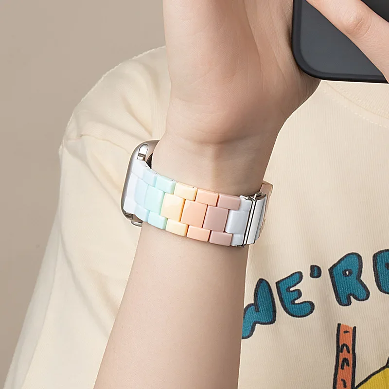 سوار ساعة كاندي رينبو متوافق مع سوار Apple Watch Series 10/9/8/7 SE 4/5/38/44/40/45/46 ملم iWatch Ultra البديل