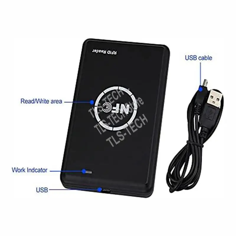

Smart Access Control Card Copier Black RFID Reader Writer 125Khz Card Duplicator NFC Tag-PZZW
