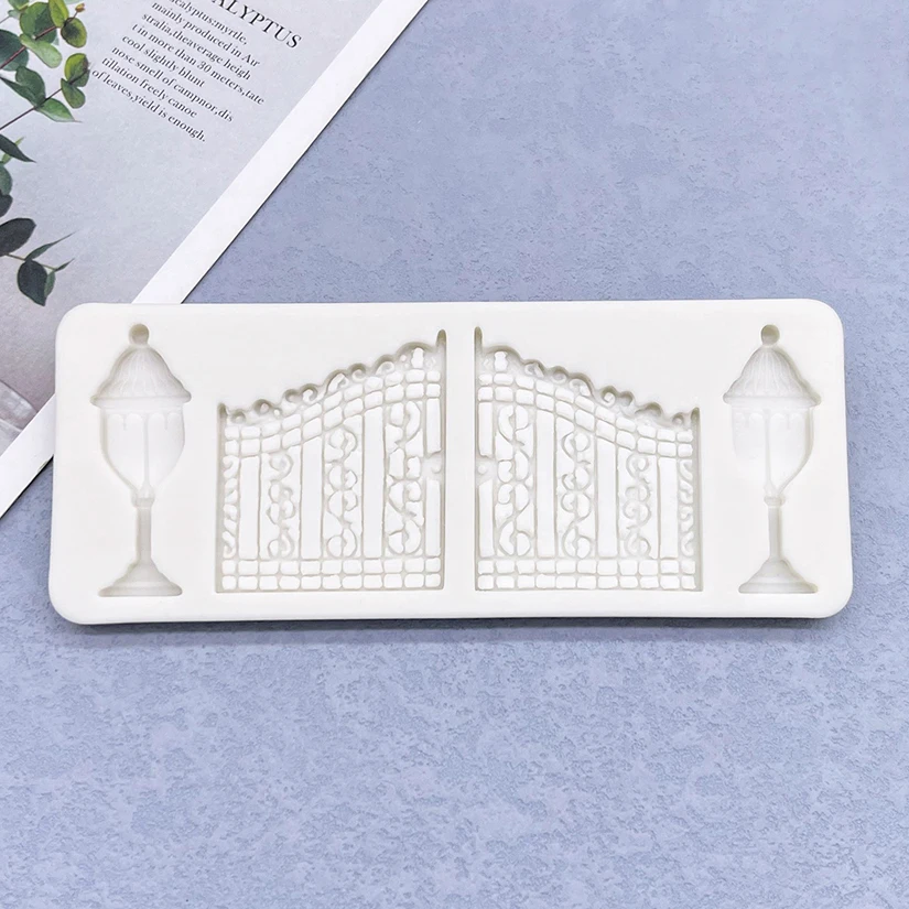 Gate Window Door Silicone Cake Baking Mold Sugarcraft Chocolate Cupcake Resin Tools Fondant Decorating Tools