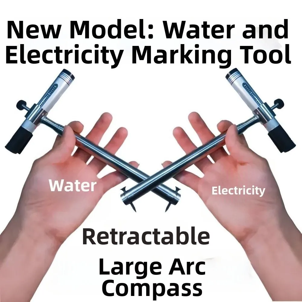 Stainless Steel Adjustable Large Arc Scriber Multifunction Smooth Arcs Woodworking Arc Line Scribe Metal Marking Versatility
