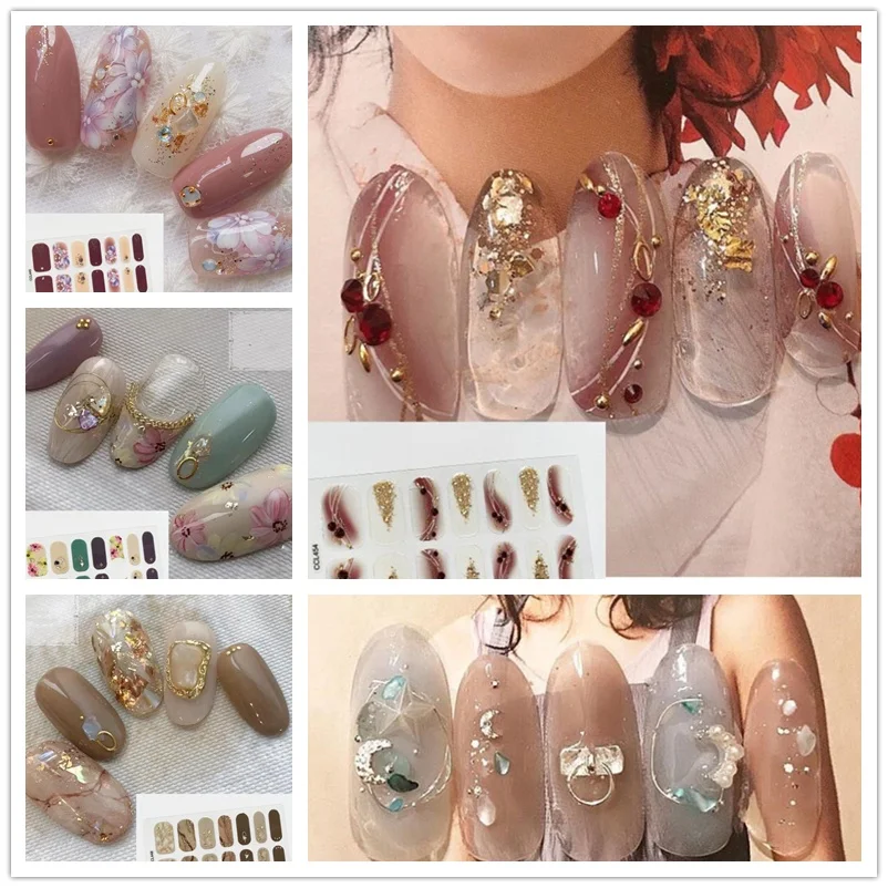 

JOEEE Diamond Nail Sticker Korean Nail Art Removable Nail Stickers Nail Accesoires