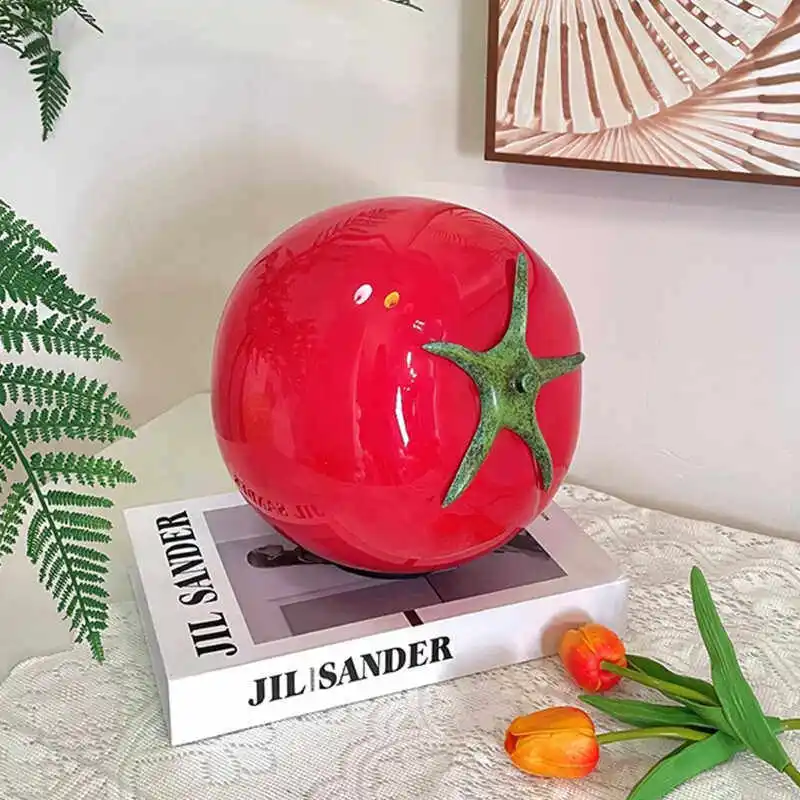 

Tomato art creative night light high-end tomato desk lamp bedroom bedside table simulation decorative ornament