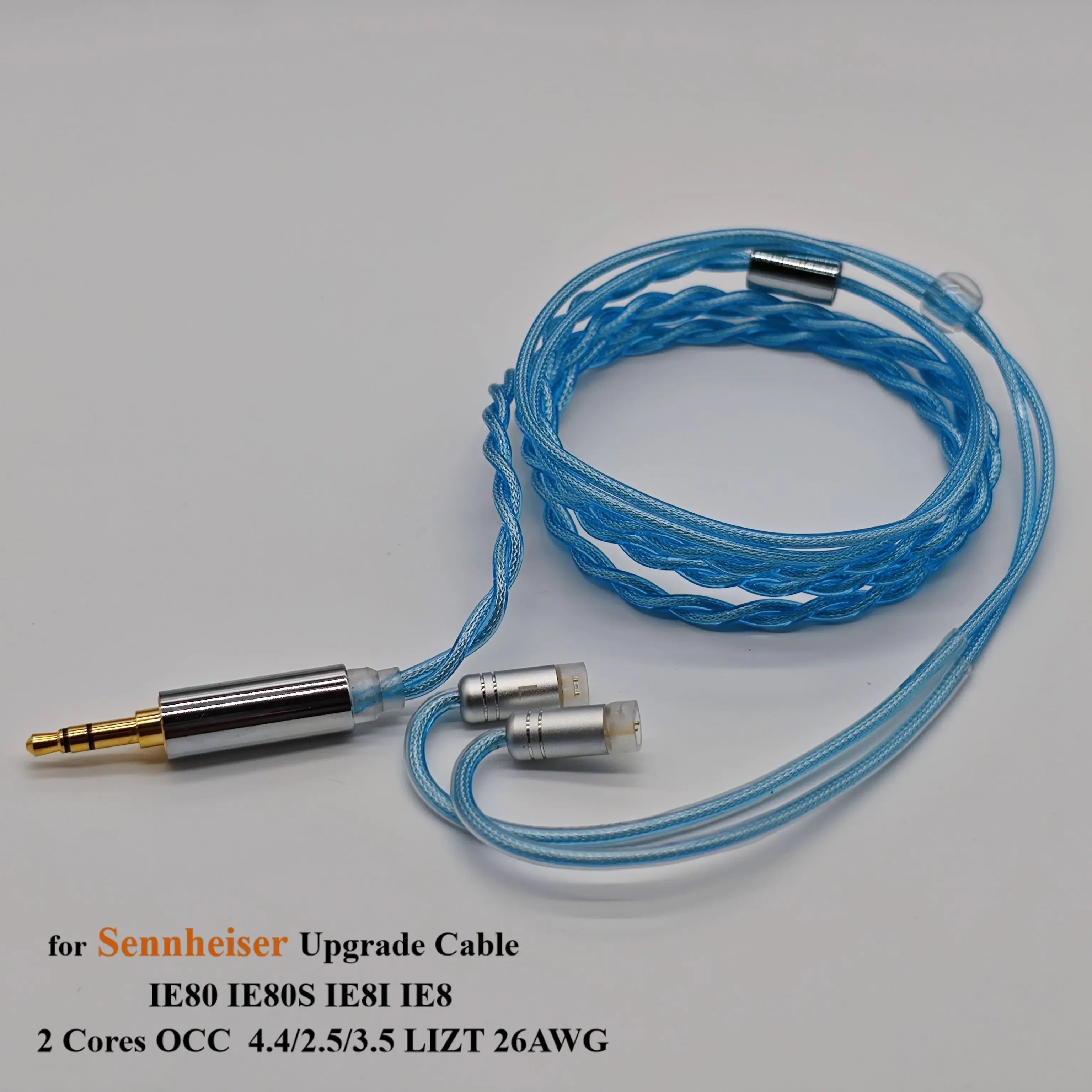 

Посеребренный кабель для наушников Sennheiser, 4,4 мм, 2 ядра, OCC, IE80, IE80S, IE8I, IE8 Balance, обновление 2,5, 3,5