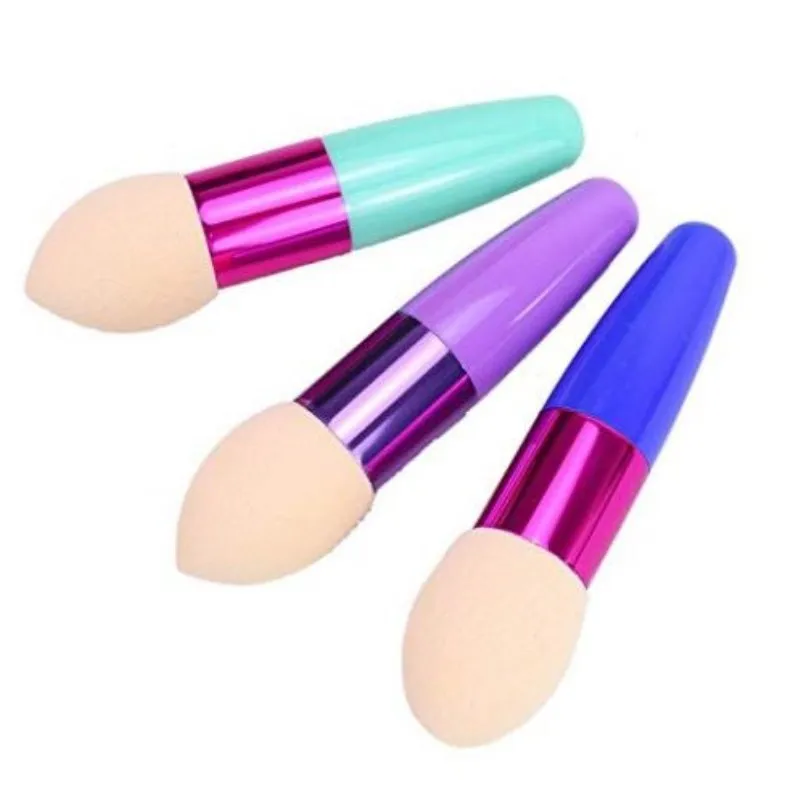 1 قطعة قطري قطع قضيب ماكياج BrushesConcealer إسفنجة أساس مزج نفخة مسحوق مقبض السلس أدوات تجميل المهنية