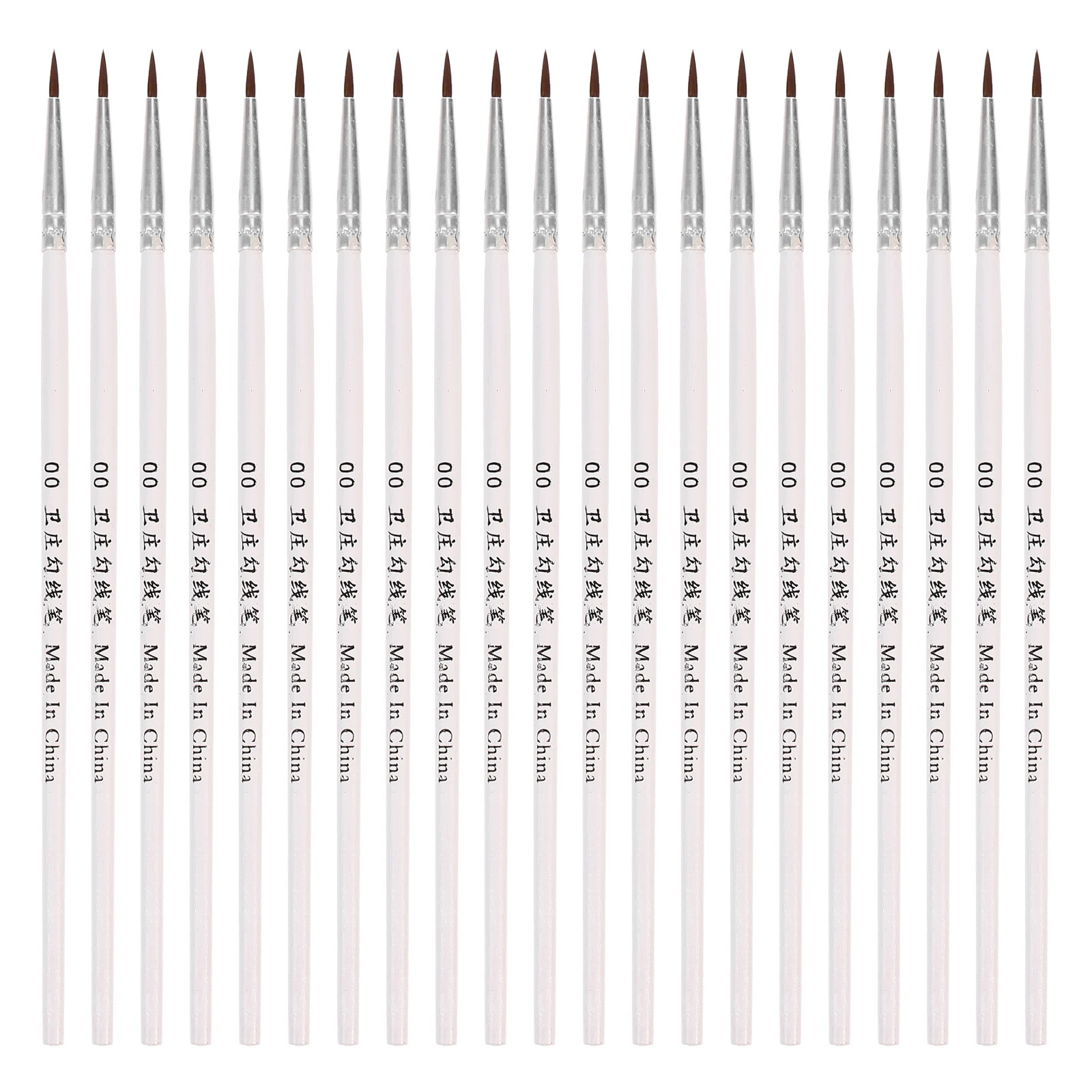 100 قطعة من فرش الطلاء التفصيلي للأظافر بألوان مائية من الأكريليك الزيتي، شعر نايلون عالي الجودة، أداء سلس، مقبض خشبي واسع #4