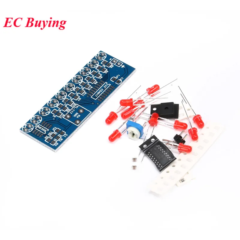 Smart Electronics Kits NE555+CD4017 Light Water Flowing Light LED Module DIY Kit Learn Electronic Principles, Children's Lab