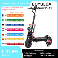 BOYUEDA S5 Electric Scooter  3000W*2 Motor 60V38AH Battery 120KM Range 85KM/H Speed NFC Smart App RGB lights Off-road E Scooters
